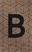 B: Monogram Initial "B" for Man, Woman / Medium Size Notebook with Lined Interior, Page Number and Daily Entry Ideal for Taking Notes, Journal, Diary, 