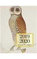 2019 2020 Owl Bird 15 Months Daily Planner: Academic Hourly Organizer in 15 Minute Interval; Appointment Calendar with Address Book & Note Section; Monthly & Weekly Goals Journal with Quotes