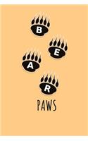 Bear Paws: 110 Page Blank Notebook - Ruled Paper Journal - 6" X 9" (15.24 X 22.86 CM)