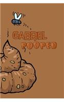 Gabriel: Pooped Funny Personalized Name Notebook Journal Diary Sketchbook with 120 Lined Pages 6x9