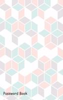 Password Book: Include Alphabetical Index with Pattern Design Golden Cubes Geometric