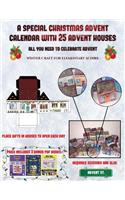 Winter Craft for Elementary School (A special Christmas advent calendar with 25 advent houses - All you need to celebrate advent)