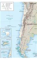 Current Map of The Nation of Chile Journal: Take Notes, Write Down Memories in this 150 Page Lined Journal