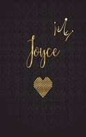 Joyce: Personalized Black XL Journal with Gold Lettering, Girl Names/Initials 8.5x11, Journal Notebook with 110 Inspirational Quotes, Journals to Write in 