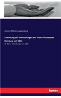 Sammlung der Verordnungen der Freien Hansestadt Hamburg seit 1814