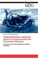 Disponibilidad a Aportar Para La Conservacion de Recursos Hidricos