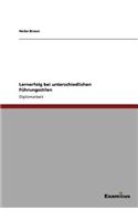 Lernerfolg bei unterschiedlichen Führungsstilen