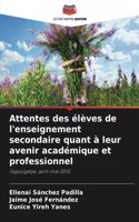 Attentes des élèves de l'enseignement secondaire quant à leur avenir académique et professionnel