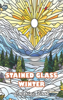 Stained Glass Winter Coloring Book