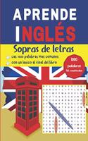 Aprende Inglés Sopras de letras 1000 palabras, 66 cuadrículas - Las 1000 palabras más comunes - Con un léxico al final del libro
