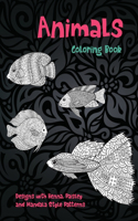 Animals - Coloring Book - Designs with Henna, Paisley and Mandala Style Patterns