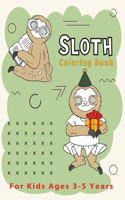 Sloth Coloring Book For Kids Ages 3-5 Years