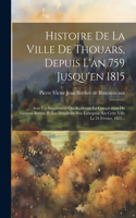 Histoire De La Ville De Thouars, Depuis L'an 759 Jusqu'en 1815