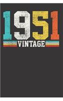 1951 Year Birthday Celebration Notebook Journal