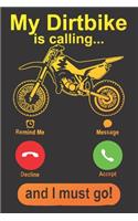 Notebook for Biker dirt bike motocross drag race calling fire