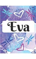 Eva: Personalized Name Journal with Blank Lined Paper