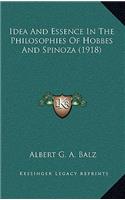 Idea and Essence in the Philosophies of Hobbes and Spinoza (1918)