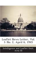 Leaflet News Letter, Vol. I