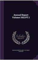 Annual Report Volume 1921/PT.1