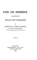 Faith and Experience, A Selection of Essays and Addresses