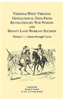 Virginia and West Virginia Genealogical Data from Revolutionary War Pension and Bounty Land Warrant Records