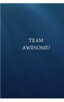 Team Awesome: lined note