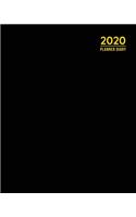 2020 Planner Diary: Black 2020 Daily Weekly Monthly Planner