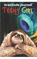 Gratitude Journal Teens Girl: Sloth Activity Gratitude Journal for Mindfulness, Writing Prompts, Giving Thanks and Reflection