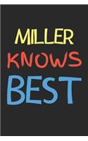 Miller Knows Best: Lined Journal, 120 Pages, 6 x 9, Miller Personalized Name Notebook Gift Idea, Black Matte Finish (Miller Knows Best Journal)