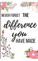 Never Forget The Difference You've Made