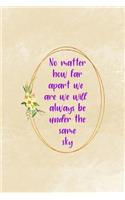 No Matter How Far Apart We Are We Will Always Be Under The Same Sky