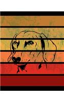 Dachshund Retro Stripes Notebook