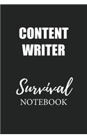 Content Writer Survival Notebook: Small Undated Weekly Planner for Work and Personal Everyday Use Habit Tracker Password Logbook Music Review Playlist Diary Journal