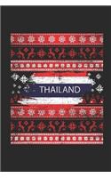 Ugly Christmas - Thailand Flag: Dotted Bullet Grid Notebook - Journal for Ugly Christmas Gift And New Year Gift Idea