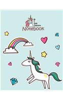 I love unicorn notebook: Unicorn in love on green cover and Dot Graph Line Sketch pages, Extra large (8.5 x 11) inches, 110 pages, White paper, Sketch, Notebook journal(2 Unicorn in Love on Green Notebook)
