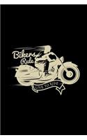 Bikers Rule Live to Ride: Blank Lined Journal to Write in - Ruled Writing Notebook