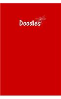 Doodles Journal - Great for Sketching, Doodling, Project Planning or Brainstorming: Medium Ruled, Soft Cover, 6 x 9 Journal, Red, 100 Pages