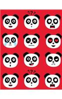 Emoji Notebook Lined Composition Journal For School Kids, Students And Teachers: 120 Page Ruled School Composition Notebook Journal With Fun Panda Emojis For Kids or Adults - 8.5 by 11 inches(14 Kool Kidz)