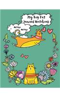 My Big Fat Journal Notebook For Cat Lovers Funny Flying Cartoon Cat 2: 300 Plus Pages, Jumbo Sized Plain, Blank Unlined Journal Notebook For Journaling, Writing, Planning and Doodling In Large 8.5 by 11 Size.(37 Jumbo Plain Journal Series 3)