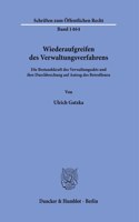 Wiederaufgreifen Des Verwaltungsverfahrens