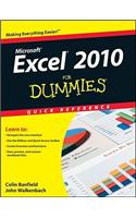 Excel 2010 for Dummies Quick Reference