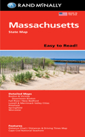 Rand McNally Easy to Read Folded Map: Massachusetts State Map