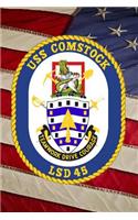 US Navy Dock Landing Ship USS Comstock (LSD 45) Crest Badge Journal