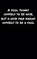 A Fool Thinks Himself To Be Wise But A Wise Man Knows Himself To Be A Fool