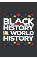 Notebook: Black History Is World History Panthers Pride Journal & Doodle Diary; 120 White Paper Numbered Plain Pages for Writing and Drawing - 6x9 in.