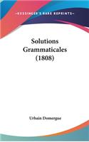 Solutions Grammaticales (1808)