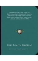 Addresses Of John Romeyn Brodhead And Horatio Seymour, Delivered Before The Clinton Hall Association, And Mercantile Library Association (1854)