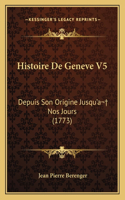 Histoire De Geneve V5