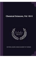 Chemical Sciences, Vol -93-5