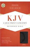 Large Print Ultrathin Reference Bible-KJV: King James Version, Charcoal, Leather Touch, Ultrathin Reference Bible